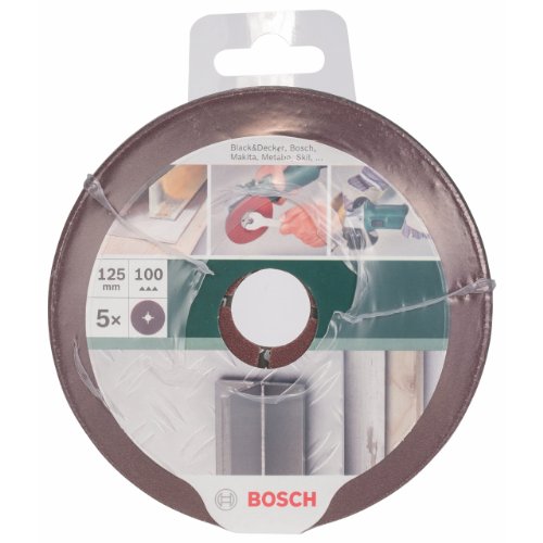 Bosch DIY Fiberschleifscheibe (für Winkelschleifer verschiedene Materialien, 5 Stück, Ø 125 mm, Körnung 100) - 2