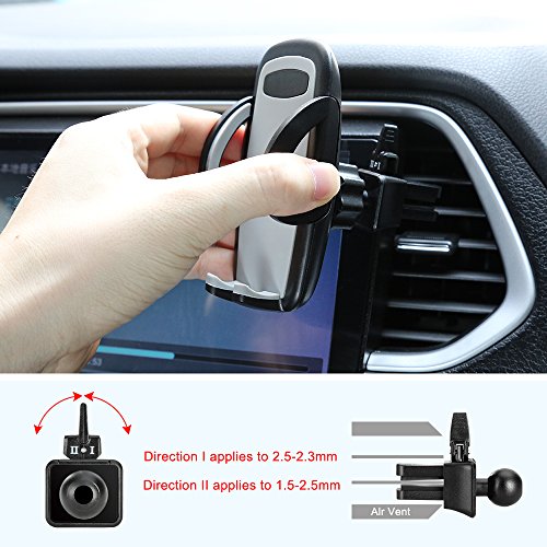 KFZ Handyhalterung Auto, SUERW Universale Handy Halterung Auto LÃ¼ftung KFZ Halter fÃ¼r iPhone, Samsung , Android, Handy Autohalterung Smartphone oder GPS GerÃ¤t (Grau)