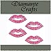 4 Hot Pink Lips Diamante Vajazzle Rhinestone Gems - created exclusively for Diamante Crafts