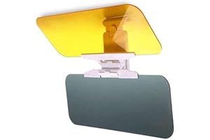 BESDIRECT 2 in 1 Car Anti-Glare Visor, HD Car Sun Visor for Day/Night, Driving Car Visor Sun Blocker for Car Windshield, Adjustable Car Sunshade and Night Vision Visor Extender