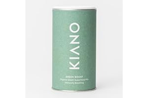 KIANO Green Superfood Mix | Superfoods | Detox | Immunsystemunterstützung | AlfaAlfa | Spirulina | Ekologisch | 220g