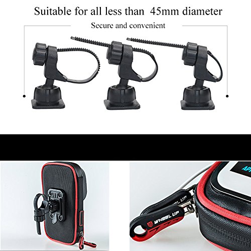 wheelup Fahrradhalterung Halter Lenkradhalterung Bike Holder mit wasserdichter Schutzhülle Tasche Universal für Smartphones, Handy, Navi, GPS ! Halterung 360 Grad drehbar / Handyhalterung für 6 Zoll iPhone 6 7 Plus 6s 7s Plus, Samsung Galaxy S8 S6 S6 S5 S4 Sony Xperia Z3 Z4 Z5 OnePlus 3 ZTE Axon 7 LG G5 G6 G4 Honor 8 - 7
