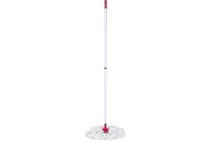 Kleeneze® KL087799EU7 Power Clean Scrub Mop and Refill Head, Super Absorbent, Non-Scratch Yarn, Extendable Handle, Microfibre