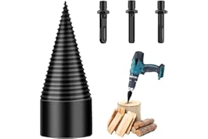 Rppiup 50mm Bohrkegel Holzspalter, Holzspalter Bohrer Holzspalter Schraube Kegel mit 3 Bohrgriffe, Brennholzspalter Bohrer Spaltholzkegel Holzspalterbohre, brennholzbohrer Bohrer für Haushalt