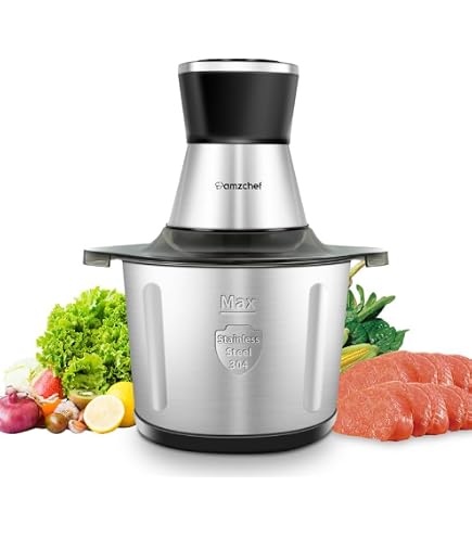 Tritatutto Cucina Multifunzione Tritatutto Elettrico 300W Con 2 Ciotole - 3 Velocità Per Carne E Verdura, Lavabile In Lavastoviglie Tritacarne Elettrico Lame - 6