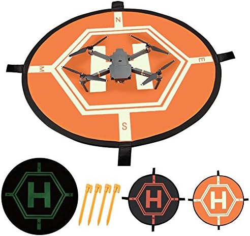 Protective Fast-fold Landing Pad RC Drones Helicopter Quadcopters Fold-able Waterproof for DJI Mavic Pro Spark Phantom 2/3/4/4 Pro Inspire Syma X5C GoPro Karma Parrot &amp; More 30 inch