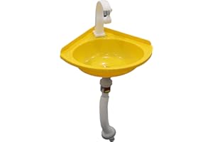 SUFAPRE Farb waschbecken aus Kunststoff Kleines Eck Handwaschbecken, Wandausgussbecken Kunststoff, Mini Waschbecken, Wohnmobil Waschbecken Spülbecken für Garten Camping Keller