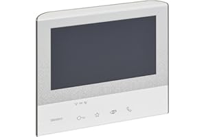 BTICINO, CLASSE300 X13E Video-Innenstelle mit 7"-Touchscreen, 4 sensitiven Tasten, Smartphone-Anbindung, App-Nutzung, Erweiterung des Sets Art.-Nr. 363911 für ein Zweifamilienhaus, Weiß, 344642