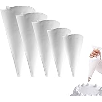 Set 5 Sac à Poche In Cotone - 25-45 Cm Per Decorazione Dolci E Pasticceria - Foto 7