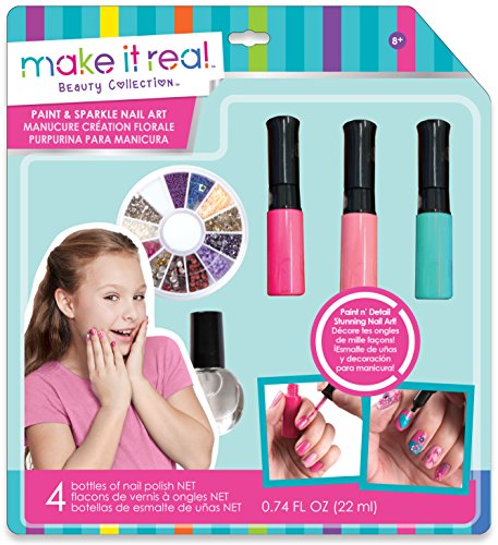 Make It Real 2322 Paint and Sparkle Nail Art Blooming Creativity Set, Multi-Colour