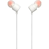JBL T110 Intra-Auricolari con Comando e Microfono Universale, Bianco, Piccola