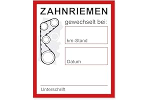 RITTER MEDIENDESIGN Aufkleber Auto Zahnriemen gewechselt Service Wechsel Kundendienst Wartung Auto KFZ Waschstrassenfest und Witterungsbeständig (1)