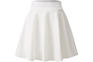 HOEREV Donne Ragazze Svasato Casual Mini Scuola Tennis Skater Casual Gonna Danza con Due Tasche Laterali e Pantaloncini Interni