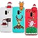 Produktbild YKTO Hülle Samsung Galaxy S9 Plus 2018 6.2 Zoll 3D Weihnachten Handyhülle [3 Stück] Stoßfest Weich Silikon Schutzhülle Weihnachten Motiv Handytasche für SamsungS9