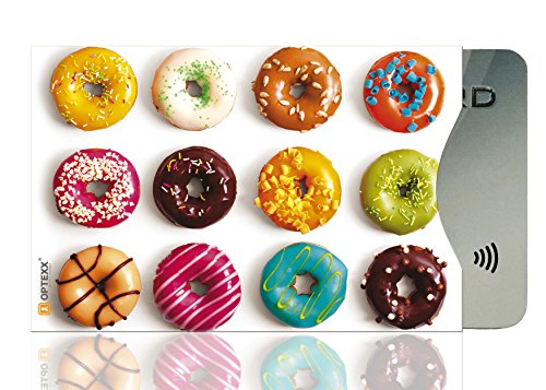 OPTEXX®, custodia protettiva RFID, adatta per carte di credito, bancomat, carta d'identità, con un bloccaggio sicuro, certificata TÜV