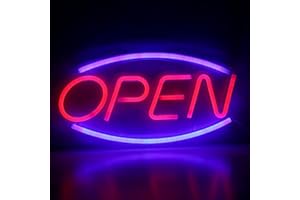 ULALAZA Enseigne lumineuse au néon LED ouvert veilleuses à commande USB signe de chapiteau décoratif Bar Pub magasin Club Garage décor de fête à la maison