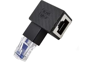 INNOV8 RJ45 Male to Female Extension Cat5 Cat6 Lan Network Connector Ethernet Adapter for Computers, Laptops, Routers (Right Angle)