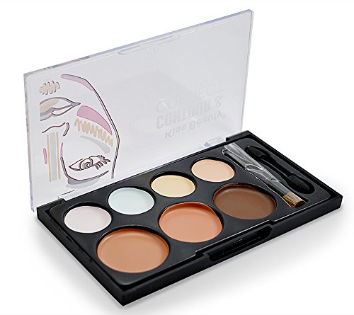 adbeni Imported Contour & Correct Cream Palette with Good Choice Liner & Rubber Band