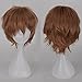 S-noilite Cosplay Curly Hair Tail Full wigs Short Light Brown Wig Women/Men Wig