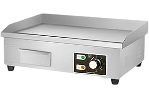 ‎MAGIC SELECT Elektrische Grillplatte.Professionelle Grillplatte 55x35cm.Edelstahl, Thermostat heizt bis zu 300°C.Mit Ölauffangbehälter.Für Fleisch, Fisch, Gemüse.3000W