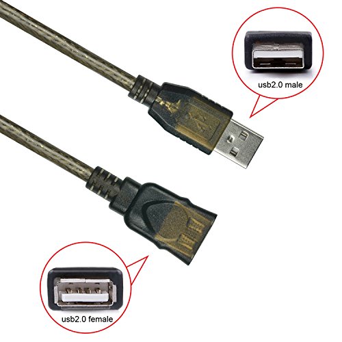 Incutex USB 2.0 Verlängerungskabel 480 Mbit/s USB Verlängerung mit Stecker/Buchse USB 2.0 Extension Cable, 10m - 5