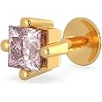 Malabar Gold & Diamonds Yellow Gold Nose Pin for Women 22 k | 22k BIS Hallmark (916) Nose Stud for Women and Girls with Piercing