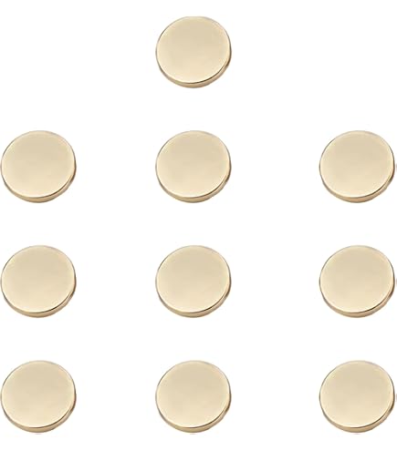 10 Bottoni Metallici Per Cappotto - Decorativi In Oro E Bianco Per Cucito E DIY