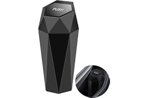 ZENOVAX THE X FACTOR IN EXCELLENCE X Car Bin with Lid, Diamond Design Mini Car Bin Front of Car, Portable Trash Can Home & Office, Leak Proof Car Trash Can, Stylish Car Accessories a Clean Ride