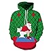 Produktbild Luckycat Unisex 3D Druck Weihnachten Hoodie Kapuzenpullover Langarm Sweatshirt Pullover Kapuzenjacke Kapuzenpulli mit Taschen