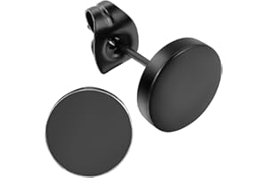 Flongo Ohrringe Edelstahl Unisex Ohrringe für Herren und Damen fake plug Ohrstecker in Mode 3-14mm Größe Ohrschmuck schwarz silber golden fake tunnel Ohrstecker hübsche minimalistische Ohrringe