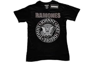 Rock Off officially licensed products Ramones Kids T Shirt Diamante Presidential Seal Nouveau Officiel Noir