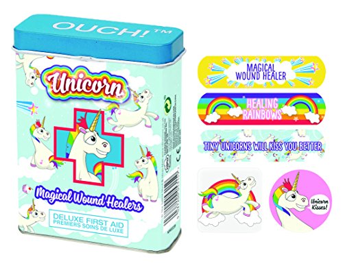 Unicorn Ouch Pflasterset / 24 Pflaster in einer Einhorn-Box