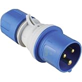 as - Schwabe - CEE plug with voltage indicator POWERLIGHT 230 V, 16 A, 3 | 3 Pin Outdoor Connector IP44 Suitable for Outdoor