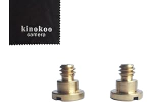 kinokoo 1/4 vite per il montaggio su treppiede per fotocamera/custodia per fotocamera/vite piastra a sgancio rapido -acciaio inossidabile (confezione da 2)