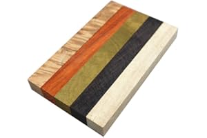 XLIJI 5 Spazi Vuoti Misti Artigianali per Tornitura di Legno, Penne, Blocco per Progetti di Lavorazione, 15 mm x 15 mm x 127 mm (Set 3)