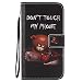 Produktbild Anlike Microsoft Lumia 640 / Nokia N640 (5,0 Zoll) Hülle, Folio PU Leder Flip-Case / Brieftasche / Wallet Etui /Lederhülle / Handy Schutzhülle / Bookstyle Cover / Handy Zubehör / Lederhülle / Handyhülle mit Bookstyle mit Standfunktion Kredit Kartenfach - Bär -Don't touch my phone