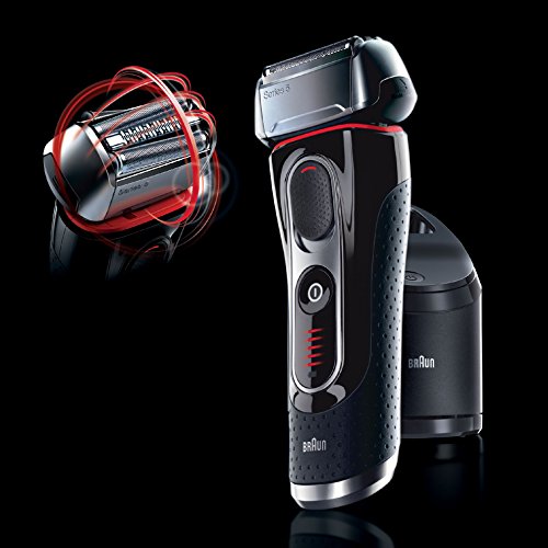 Braun Series 5 Elektrischer Rasierer 5090cc, mit Reinigungsstation Clean&Charge, schwarz/silber/rot - 2