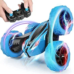 MANAKI ENTERPRISE Stunt Car Double Sided Rotating 360 Flips Vehicles Drift High-Speed Off and ON -Road Stunt car Toys for 5 6 7 8 9 10 Year Old Boy Girls Toys Plastic (Multi Color)