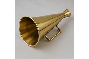 ROCKING GIFTS Mégaphone Nautique rétro Traditionnel en Laiton Vif - Appelez Horn Henley 33 cm, Haut-Parleur de décoration Nautique