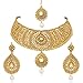 MEENAZ Gold Plated Choker necklace with drop earring & Mangtika for Women/girls RS.629.00