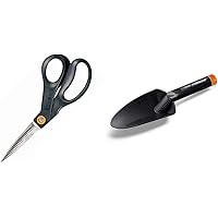 Fiskars Floristenschere mit gezahnter Klinge, Länge 20 cm, Rostfreier Stahl-Klinge/Kunststoff-Griffe, Schwarz/Orange…