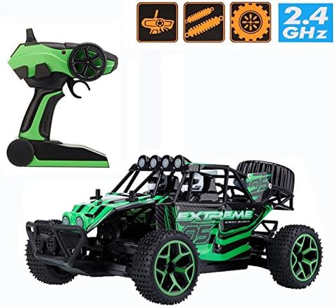 CR 1/18 Full-Scale 4WD RC Truck Remote Control Off-Road Racing Vehicle 2.4GHz Radio Control Drift Buggy Hobby Car RTR(Green)