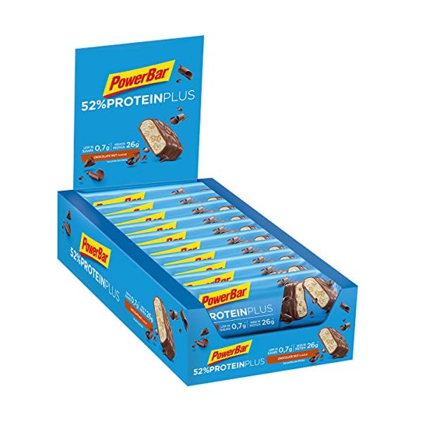 PowerBar Protein Plus 52% Chocolate Nut 20x50g - High Protein Low Sugar Bar