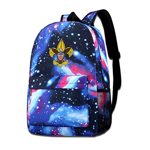dsgsd Sac d’école Boy Scout Emblem Starry Sky Book Bag Quality Big Galaxy Backpack