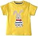 Kite Baby-Boys Rabbit Round Collar Short Sleeve T-Shirt, Yellow, 3-6 Months