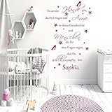 Wandschnörkel® Aufkleber HM~AA162 Da werden Hände sein, die Dich tragen...Spruch Wandtattoo Kinderzimmer Baby Mädchen Jungen , personalisiert