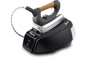 Polti Vaporella Forever 615 Pro, Ferro da Stiro a Vapore con Caldaia ad Autonomia Illimitata, Pressione 4 Bar, Potenza 2150 W, Serbatoio Estraibile da 0,7 L, Riscaldamento in 3 Minuti, Nero e Acciaio