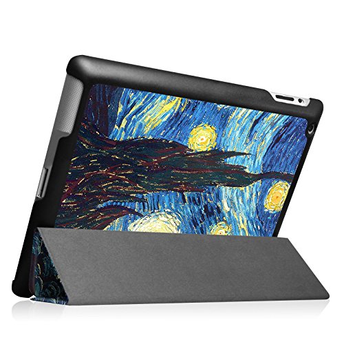 Fintie Apple iPad 2/3/4 Hülle Case – Ultra Slim Superleicht Schutzhülle Smart Shell Cover Tasche Etui mit Auto Schlaf / Wach und Standfunktion für Apple iPad 2 / iPad 3 / iPad 4 Retina, Sternennacht - 4