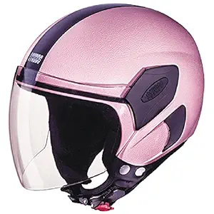 Studds Open Face Helmets for Girls & Women (54cm, Pink Plain Visor)