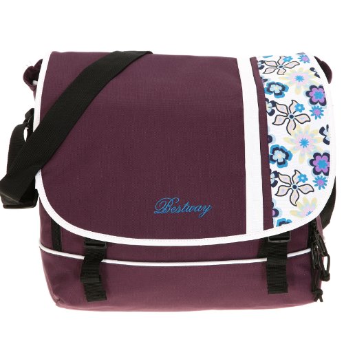 BESTWAY Tasche SIDEWAYS Schultertasche Laptoptasche Kuriertasche Messenger mit LAPTOPFACH 32 x 27 cm / LILA - 5